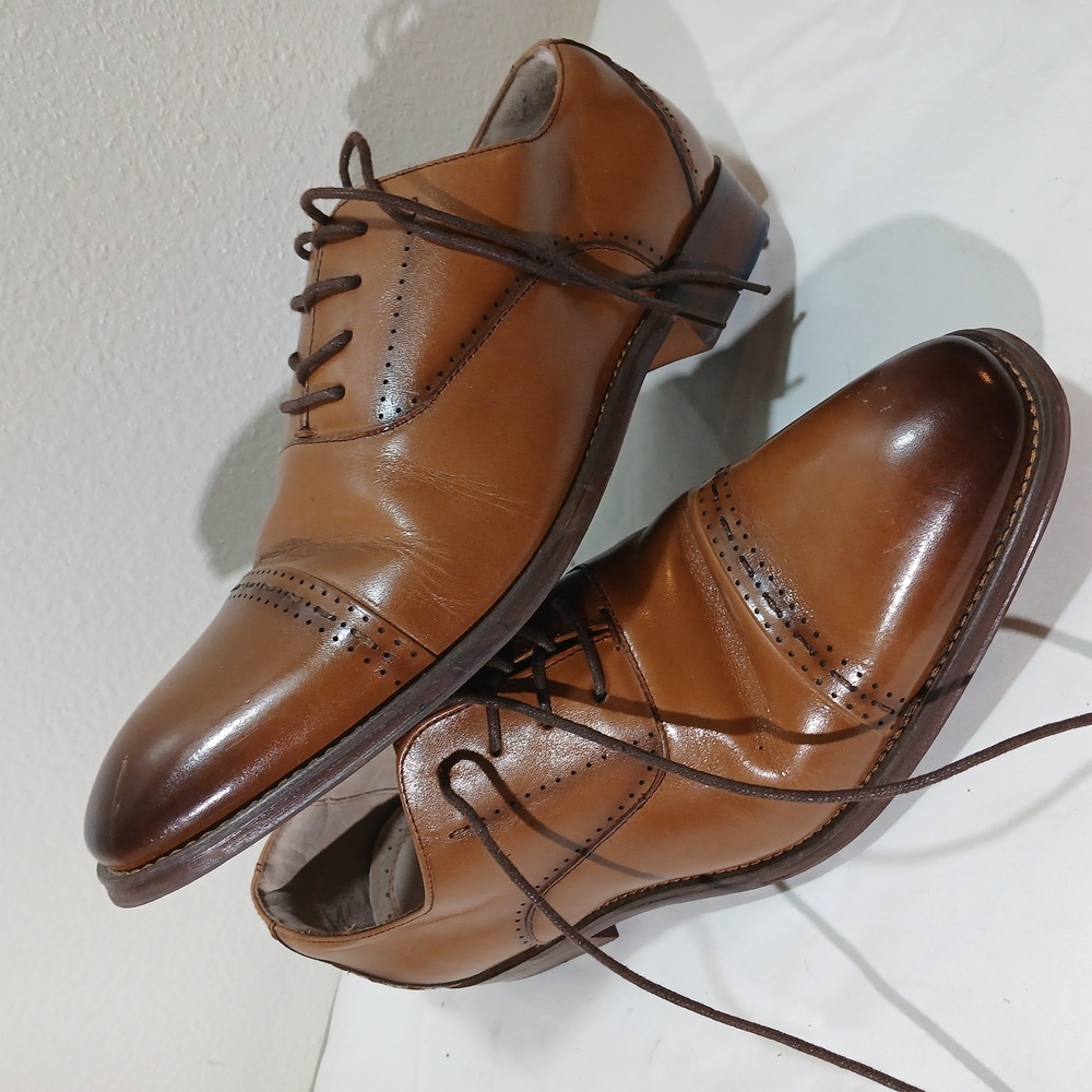 Men's 7.5-8 Brown Leather Dress Shoes
